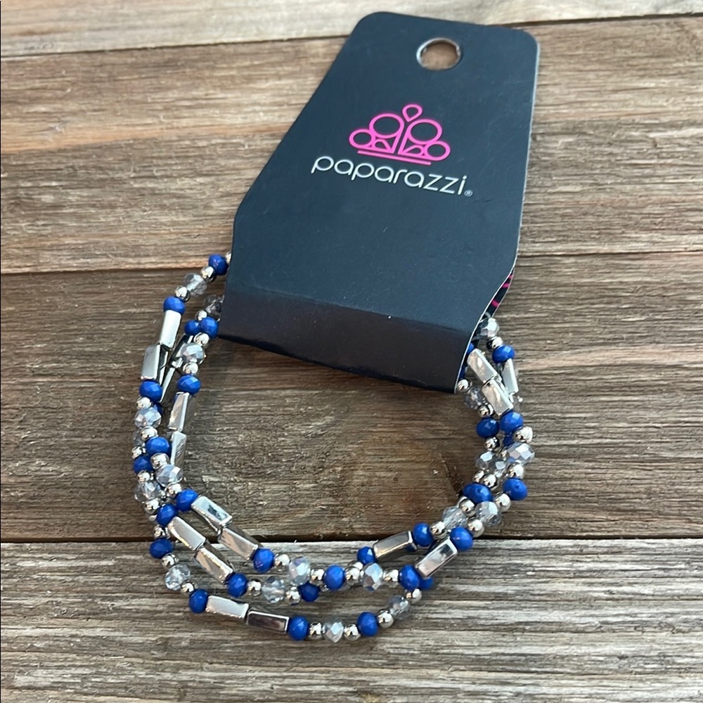 ❄️ Paparazzi | Blue and Silver Double-Strand Bracelet Beach Vibes